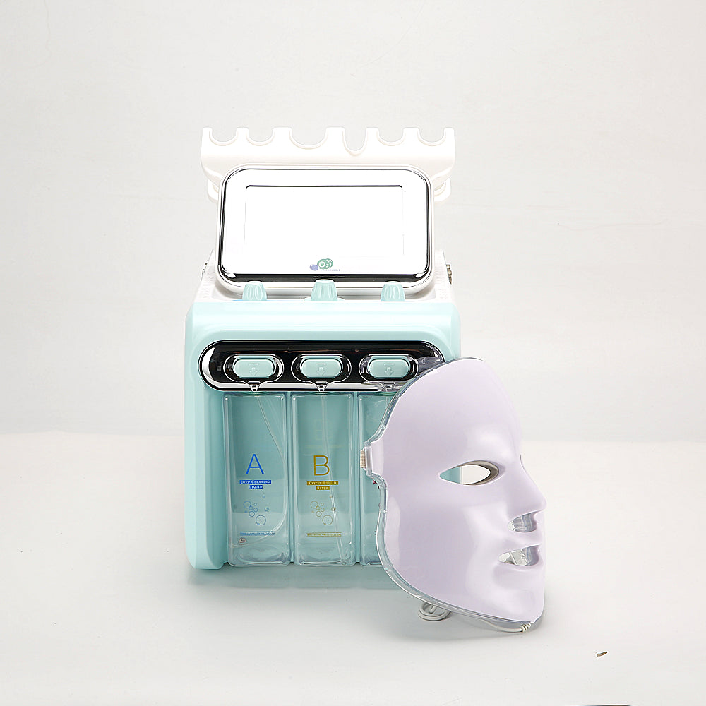 2022 New 7 in 1 Hydrogen Oxygen Small Bubble RF Beauty Machine Face Lifting Dermabrasion Device Skin Scrubber Facial Spa