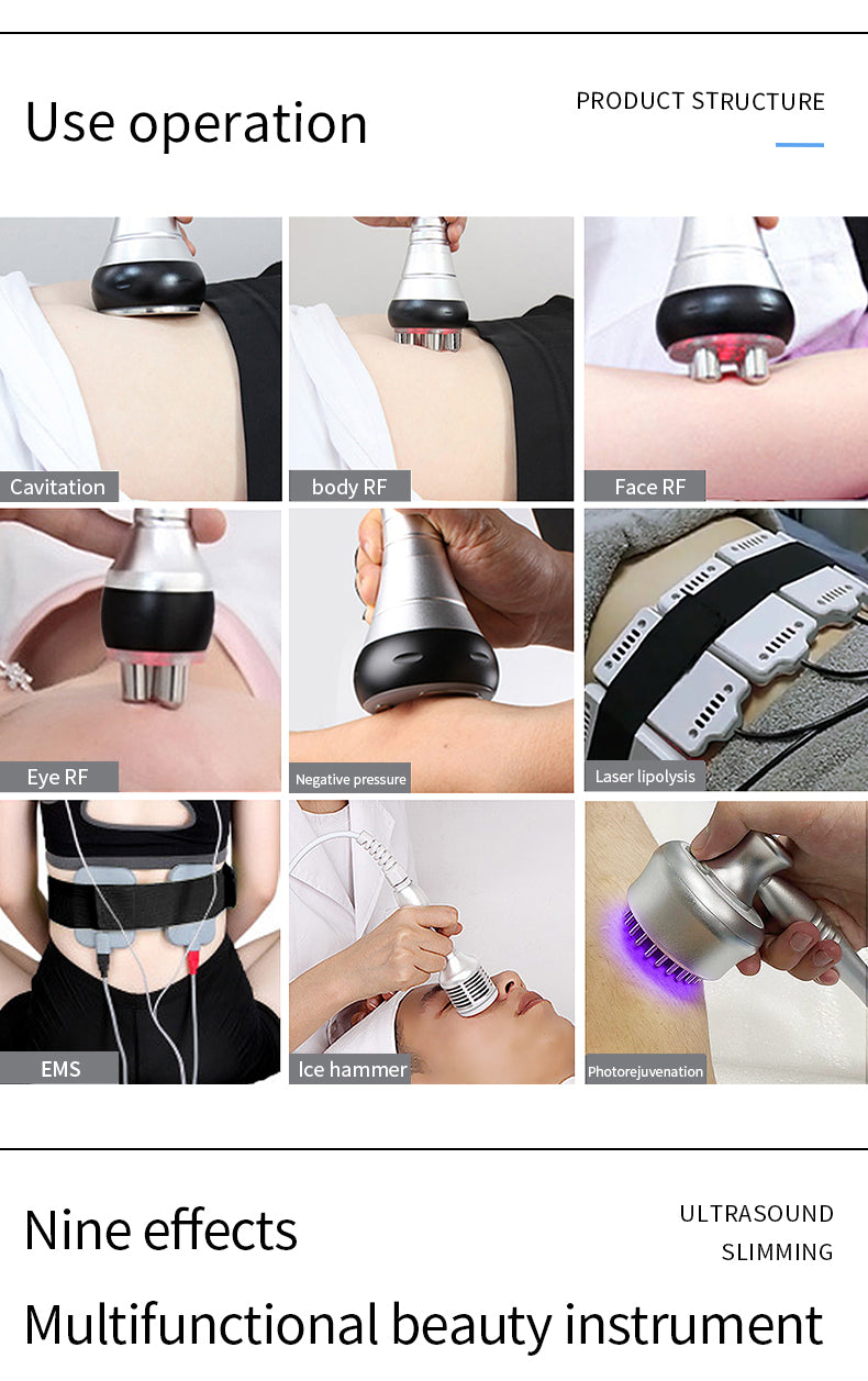Lipolaser Lipo Cavitation Machine 40k Laser Lipo Machine Skin Tightening Face Massager Electric Radio Frequency Machine
