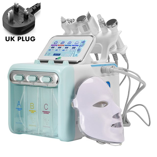 2022 New 7 in 1 Hydrogen Oxygen Small Bubble RF Beauty Machine Face Lifting Dermabrasion Device Skin Scrubber Facial Spa